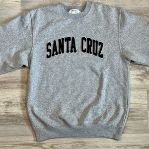 Vintage Champion Santa Cruz Crewneck Sweatshirt – Heather Gray, Size Small